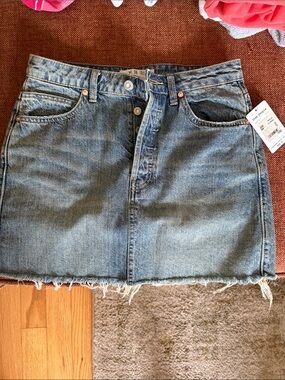 Free people denim skirt